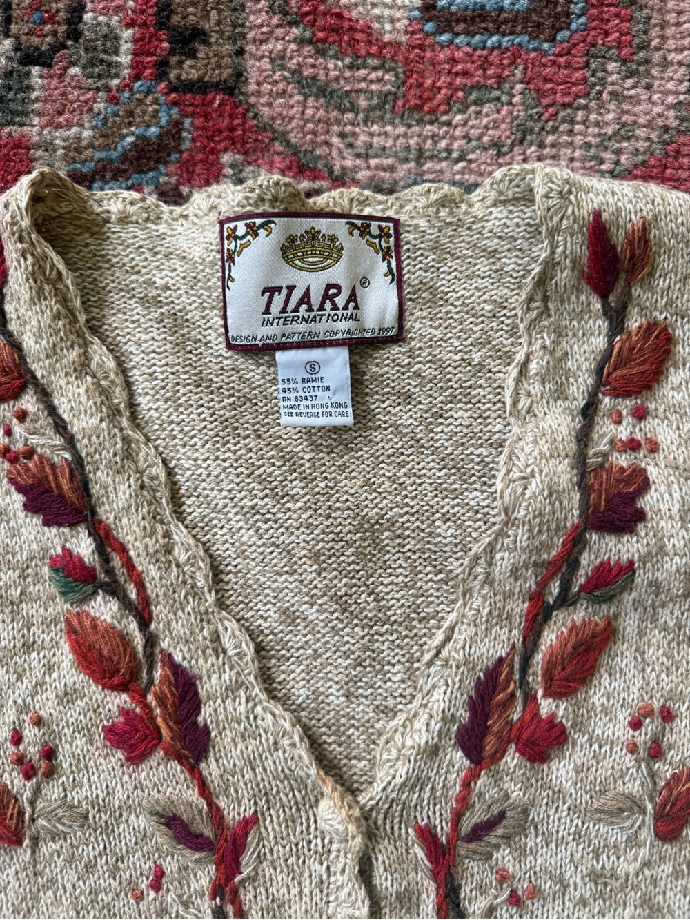 90’s Tiara International Fall Knit Vest - Picture 3 of 7